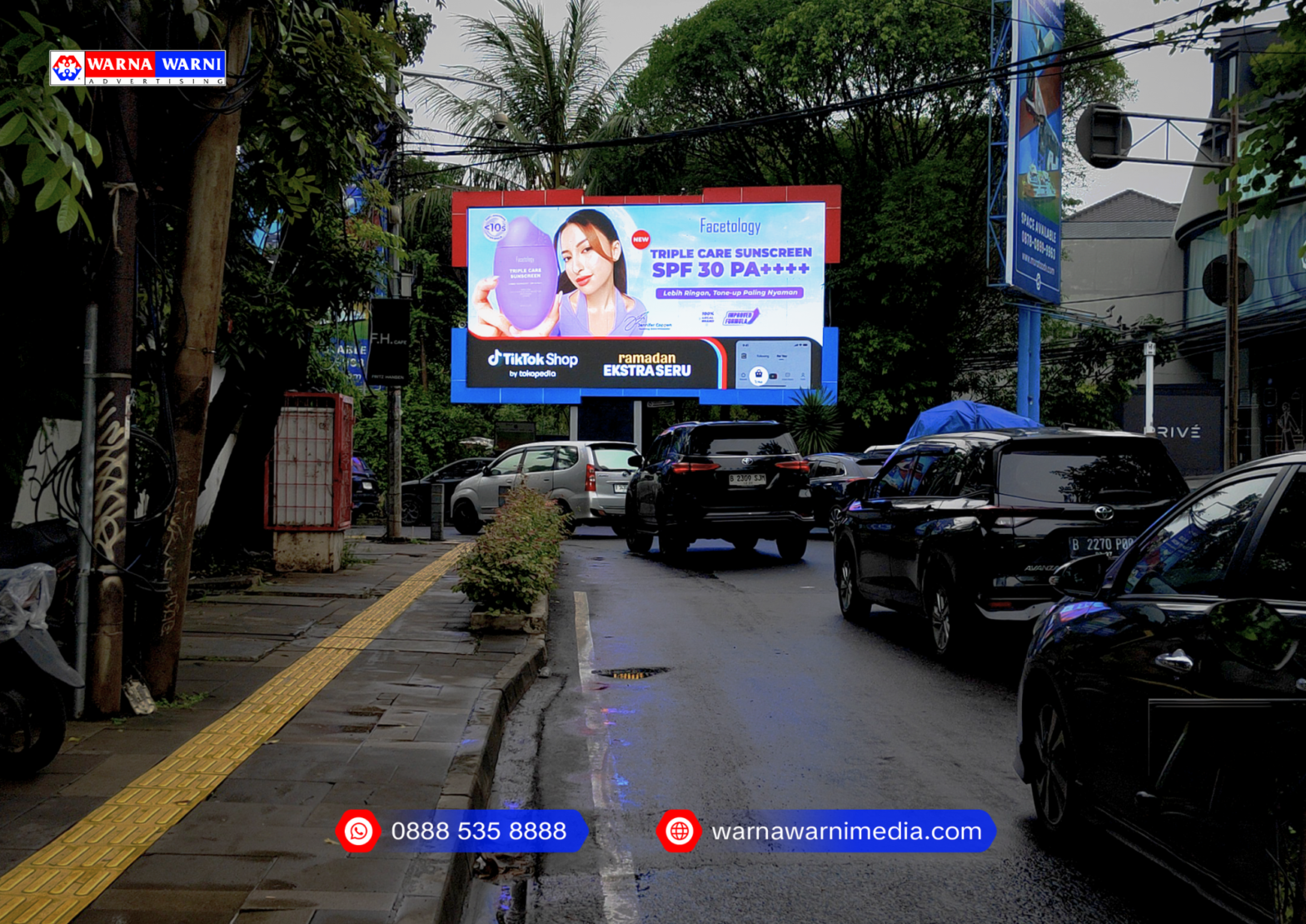 Media Out Of Home Videotron Jakarta di Senopati Milik Warna Warni dekat SCBD dengan traffic tinggi untuk campaign brand