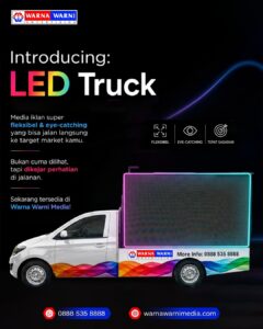 LED Truck Warna Warni Media sebagai media iklan mobile videotron di Jakarta