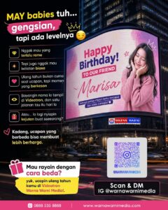 videotron Blora 10 pedestrian Stasiun Sudirman Jakarta untuk ucapan ulang tahun LED billboard Warna Warni Media