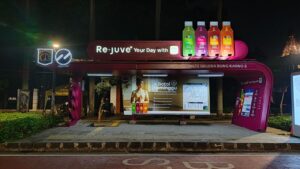 Creative Space Branding Halte GBK 3 Jakarta by Warna Warni Media di kawasan Sudirman untuk media OOH advertising premium